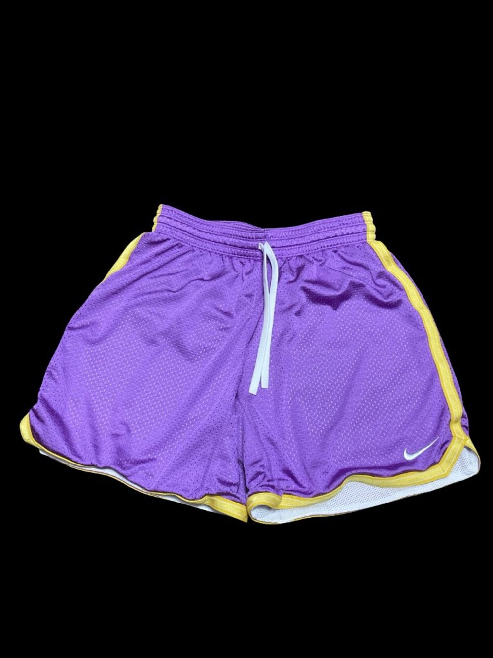 🌻10/$25 - Purple Mesh Athletic Shorts w/ Yellow Trim